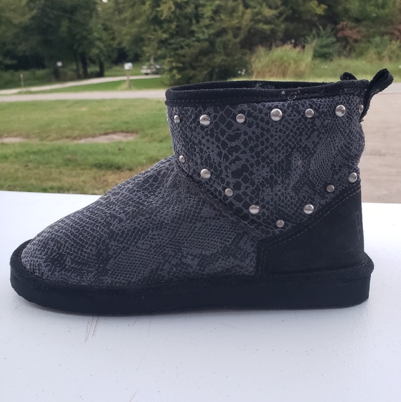 VS PINK Gray Animal Print Fur Lined Booties US 8 - Picture 5 of 12